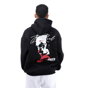 M24TS650-Oversized Men's Sweatshirt with Hood and Print