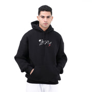 M24TS650-Oversized Men's Sweatshirt with Hood and Print