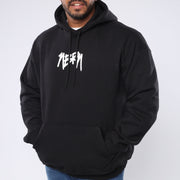 M24TS653-Oversized Men's Sweatshirt with Hood and Print