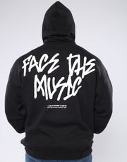 M24TS653-Oversized Men's Sweatshirt with Hood and Print