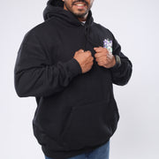 M24TS654-Oversized Men's Sweatshirt with Hood and Print