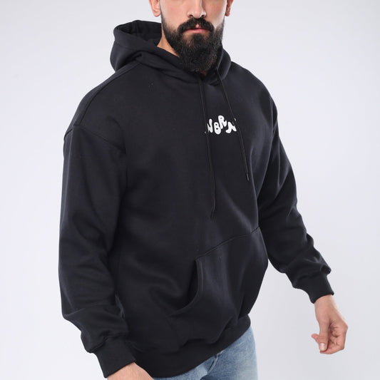 M24TS655-سويت شيرت رجالي كبير الحجم بغطاء رأس وطبعة 