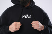 M24TS655-Oversized Men's Sweatshirt with Hood and Print