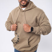 M24TS656-Oversized Men's Sweatshirt with Hood and Print