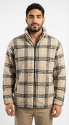 M25GA011-men's jacket made of fur material with a zipper