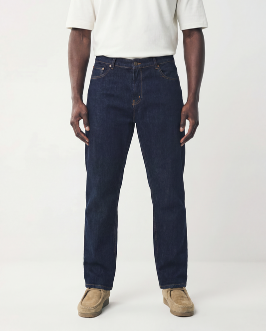 M26JN202-Men's Classic Regular Fit Denim Jeans - Navy