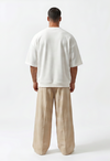 M26TH813-Premium Cotton Jacquard Boxy Fit T-Shirt
