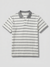 M26TH803-Premium dirty Striped Cotton Jacquard Polo Shirt - Black & White
