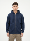 M26TS601-Oversized sweatshirt in solid colors with hoodie and zipper