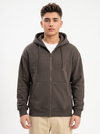 M26TS601-Oversized sweatshirt in solid colors with hoodie and zipper