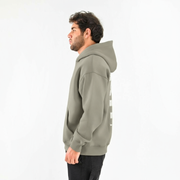 M25TS635-Men's sweatshirt, oversize, Melton material, printed