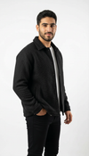 M25GA017-men's jacket made of fur material with a zipper