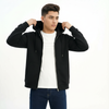 M26TS601-Oversized sweatshirt in solid colors with hoodie and zipper