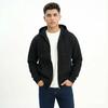 M26TS601-Oversized sweatshirt in solid colors with hoodie and zipper