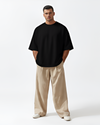 M26TH813-Premium Cotton Jacquard Boxy Fit T-Shirt