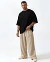 M26TH813-Premium Cotton Jacquard Boxy Fit T-Shirt