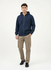 M26TS601-Oversized sweatshirt in solid colors with hoodie and zipper