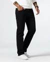 M26JN200-Men's Classic Regular Fit Denim Jeans - Dark Black