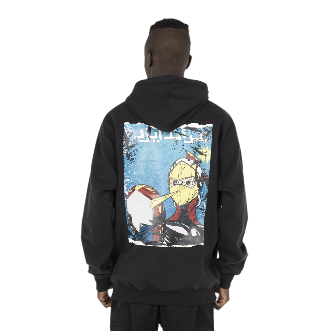 M23TS631-Graphic Oversized Hoodie