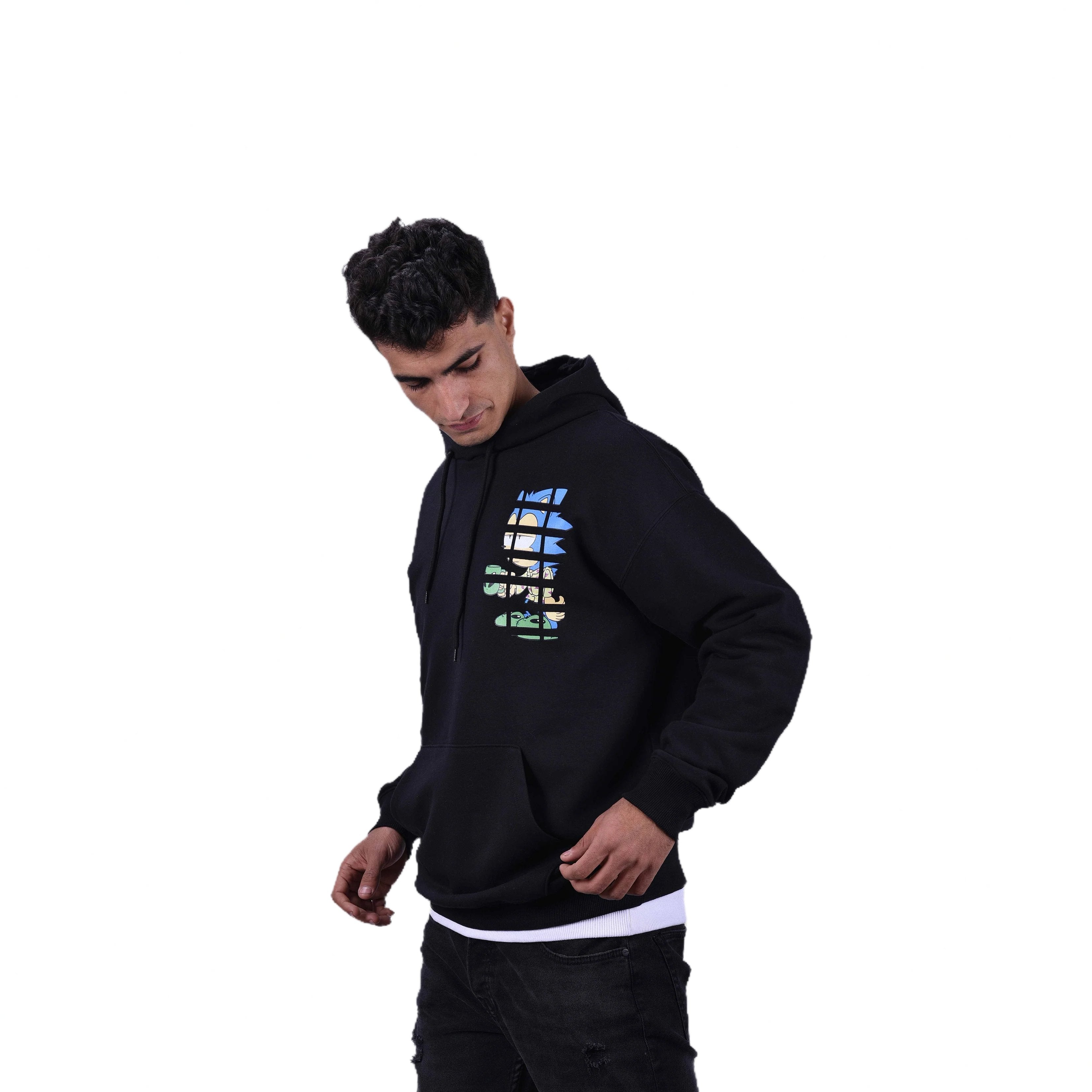 M23TS664-Graphic Oversized Hoodie